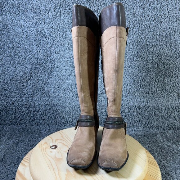 Born Riding Boots Nenna Womens Sz 6.5 Leather Brown Harness Knee High Equestrian - Picture 2 of 10
